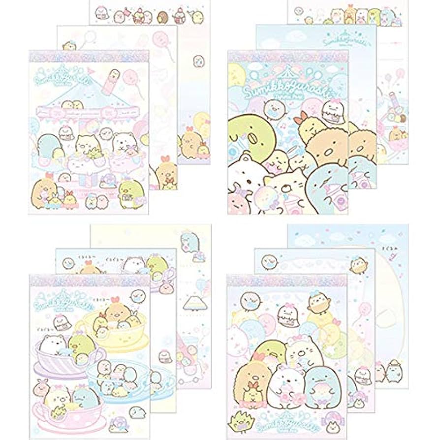 Amazon.co.jp: すみっコぐらし クロスメモ 4柄セット たぴおか